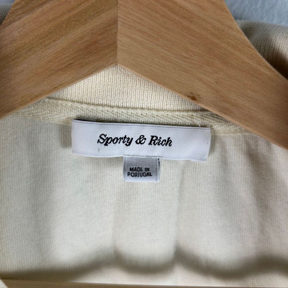 Sporty & Rich Terry Cloth Monogram Polo Shirt XS - Picture 8 of 11
